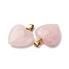 Natural Rose Quartz Pendants G-G287-01G-09-2