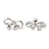 304 Stainless Steel Bowknot Stud Earrings EJEW-C114-33P-1