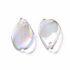 Transparent Spray Painted Glass Pendants LS-GLAA-S190-014B-01-2
