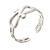 Infinity 304 Stainless Steel Open Cuff Rings for Women RJEW-M046-04P-2