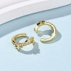 Brass Micro Pave Clear Cubic Zirconia Cuff Earrings LS-EJEW-D328-02G-03-1