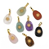 Natural Mixed Stone Pendants G-K385-20G-1
