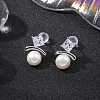 Natural Pearl Ear Studs EJEW-P286-25P-4
