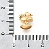 Brass Micro Pave Cubic Zirconia Charms KK-C096-06G-3