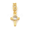 Brass Micro Pave Clear Cubic Zirconia Pendants KK-U007-02G-09-1