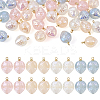 40Pcs 4 Colors Imitation Gemstone Acrylic Pendants SACR-TA0001-22-1