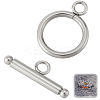 40 Sets 304 Stainless Steel Toggle Clasps STAS-BBC0007-98-1
