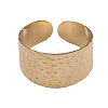 Ion Plating(IP) 304 Stainless Steel Open Cuff Rings for Women RJEW-G285-62G-2