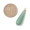 Natural Green Aventurine Pendants PALLOY-JF04760-02-3