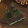 Handmade Bohemian Glass Seed Bead Beaded Chandelier Earrings DO8227-2