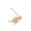 DIY Brass Micro Pave Cubic Zirconia Earring Findings KK-E791-16G-2