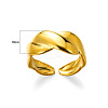 Simple Style 304 Stainless Steel Cuff Rings FS-WG1C3D0-03-3