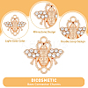 60Pcs Alloy Crystal Rhinestone Connector Charms ALRI-DC0001-01-4