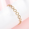 304 Stainless Steel Ring Link Chain Bracelets BJEW-P373-02B-G-1