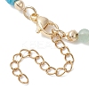 Natural Aquamarine & Sodalite & Green Aventurine Round Cube and Natural Pearl Rice Beaded Necklaces NJEW-JN05868-01-5