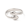 Non-Tarnish 304 Stainless Steel Cuff Rings RJEW-E063-23P-2