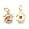 Brass Micro Pave Cubic Zirconia Pendants KK-P187-12A-G-2