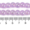 Baking Paint Electroplate Glass Beads Strands X-GLAA-G120-01D-4