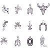 Western Charms Tibetan Style Alloy Pendants TIBEP-PH0001-05AS-1