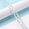 Transparent Electroplate Glass Beads Strands GLAA-E036-06A-2