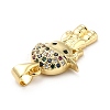 Brass Micro Pave Cubic Zirconia Pendants KK-H433-13B-G-3