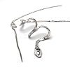 Snake Alloy Rhinestone Hair Cuff Pin PW-WG87173-01-2