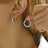 Non-Tarnish 304 Stainless Steel Hoop Earrings YY3113-1-2