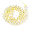 Anti-Tarnish Electroplate Glass Beads Strands GLAA-N064-8mm-02-3