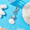 Angel Spiral Shell Pendant Decooration HJEW-JM01964-03-2