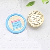 Golden Tone Wax Seal Brass Stamp Heads AJEW-U008-02G-07-1