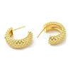 Rack Plating Brass Round Stud Earrings for Women EJEW-D059-15G-2