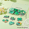 20Pcs 10 Styles Single Face Printed Clover Wood Big Pendants WOOD-CJ0001-80-9