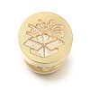 Christmas Golden Tone Wax Seal Brass Stamp Heads AJEW-A058-01E-1