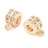 Brass Micro Pave Clear Cubic Zirconia Charms KK-U028-17G-2