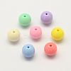 Opaque Acrylic Round Beads X-SACR-Q100-6mm-M091-1
