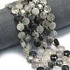 Natural Tourmalinated Quartz Beads Strands G-C116-A107-01-1