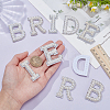 Rhinestone with Plastic Pearl Cloth Embroidery Sew on Appliques PATC-WH0008-142E-3