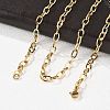 Ion Plating(IP) 304 Stainless Steel Cable Chain Necklace Making STAS-A028-N091G-2