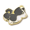 Golden Plated Alloy Enamel Pendants ENAM-L049-01G-01-2