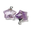 Natural Amethyst Pendants G-P540-01P-10-2