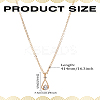 1Pc Alloy Clear Cubic Zirconia Teardrop Pendant Necklaces for Women NJEW-LP0004-14G-2