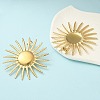 Ion Plating(IP) 304 Stainless Steel Flower Stud Earrings for Women EJEW-M089-09G-4