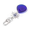 Evil Eye Lampwork Pendant Decorations HJEW-JM01996-02-5