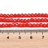 Opaque Solid Color Crystal Glass Faceted Rondelle Beads Strands GLAA-F025-A08-6