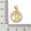 Zodiac Theme Brass Micro Pave Cubic Zirconia Pendants KK-M273-05H-G-3
