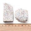 Electroplated Natural Druzy Quartz Crystal Cluster Ornaments RABO-PW0001-179A-6