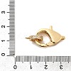 Brass Clear Cubic Zirconia Lobster Claw Clasps KK-Z078-50G-3