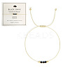 Natural Black Onyx Braided Beads Bracelets for Women LU0568-1-1