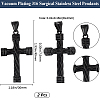 2Pcs 316 Surgical Stainless Steel Pendants STAS-BBC0006-13EB-2