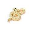 Brass Pave Clear Cubic Zirconia Pendants LS-KK-V016-16G-2